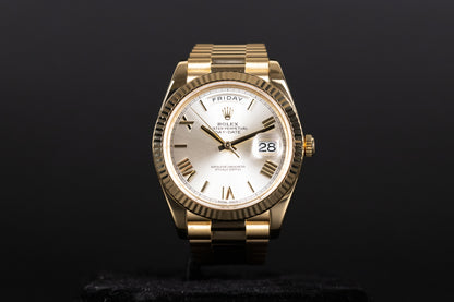 Rolex 228238 DayDate 40 Silver Roman Numeral Dial