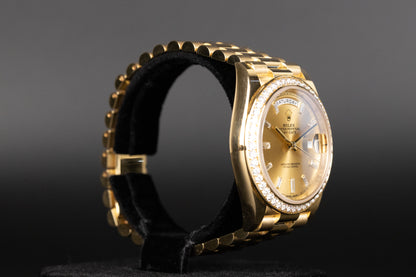 Rolex 228348RBR DayDate 40 Baguette Diamond Dial Diamond Bezel
