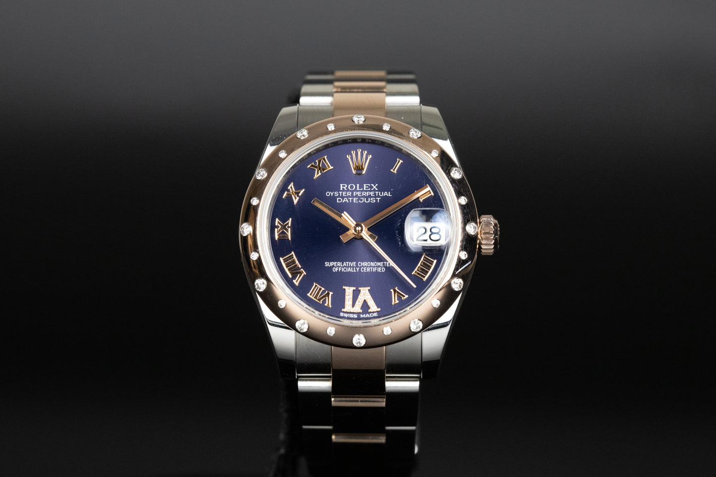 Rolex 178341 Datejust 31 Purple Dial Diamond Bezel