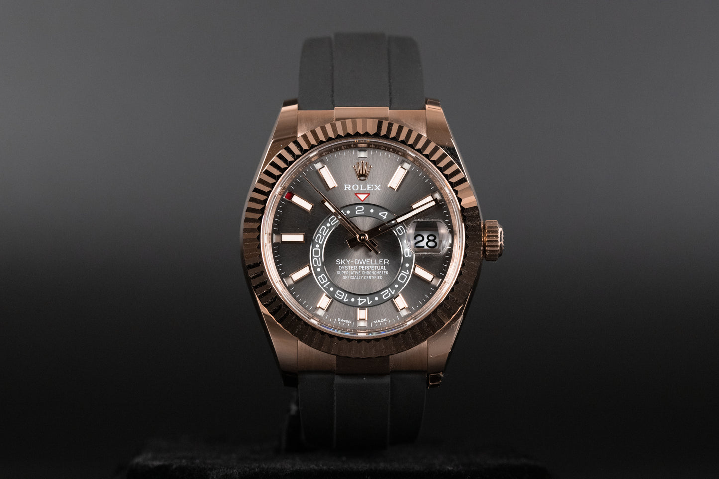 Rolex 326235 Sky-Dweller Oysterflex Rhodium Dial