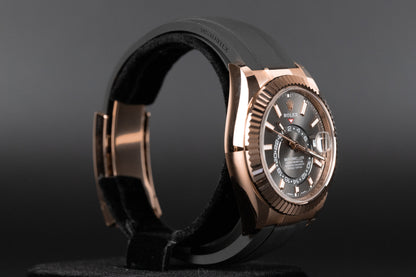 Rolex 326235 Sky-Dweller Oysterflex Rhodium Dial