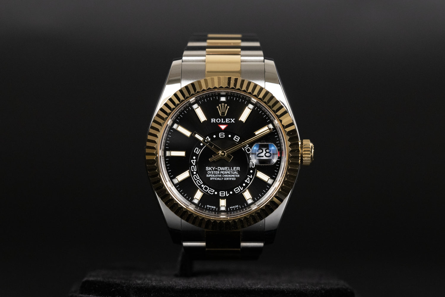 Rolex 326933 Sky-Dweller SS/18k Black Dial