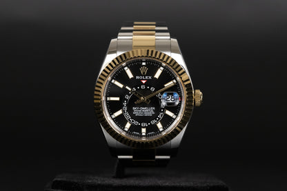 Rolex 326933 Sky-Dweller SS/18k Black Dial