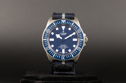 Tudor<br>M25707B Pelagos FXD Titanium Blue Dial